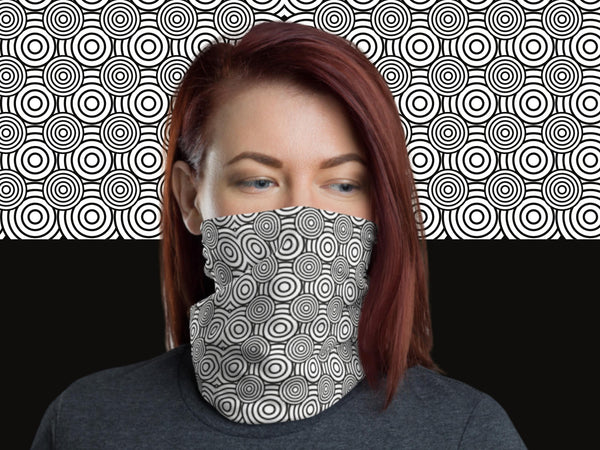Black & White Circle | Gaiter Mask