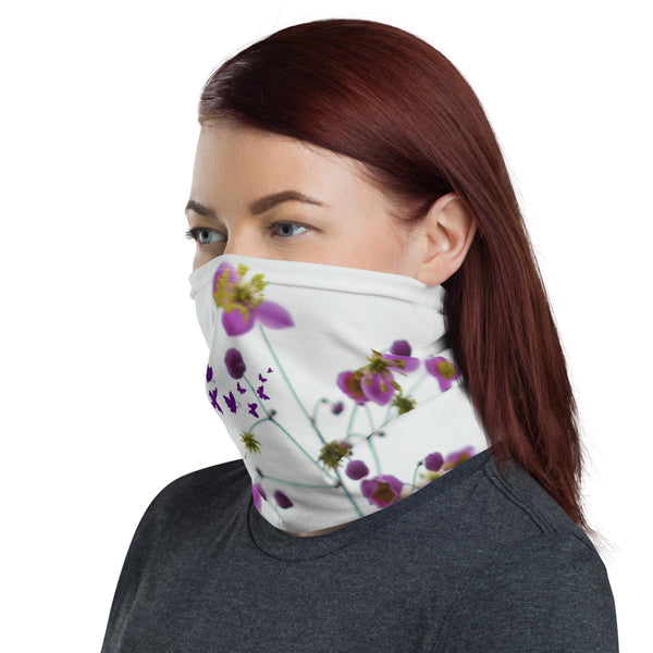 Butterfly & Purple Orchid | Gaiter Mask