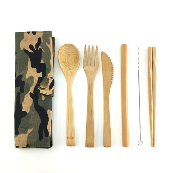 Reusable Bamboo Cutlery Set