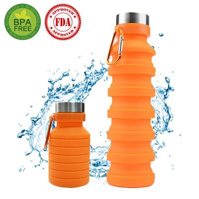 Collapsible Water Bottle with Carabiner