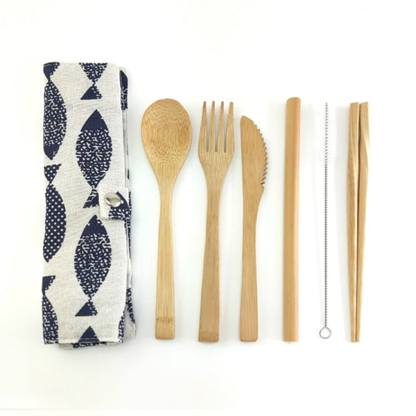 Reusable Bamboo Cutlery Set