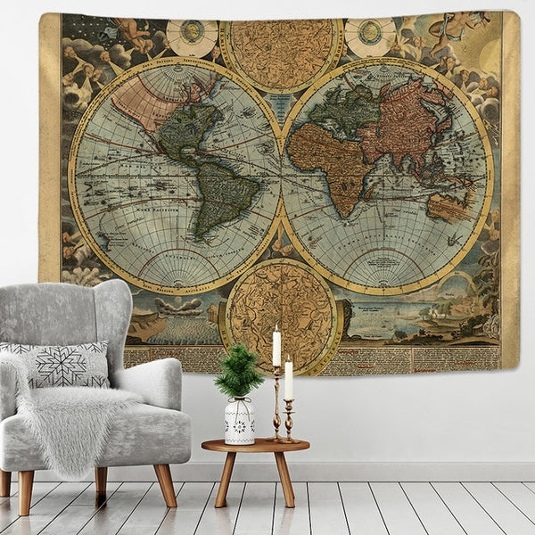 Treasure Map  | Printed Tapestry | Wall Hanging for Living Room & Bedroom